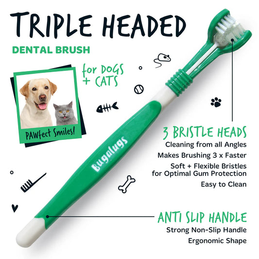 Triple Headed Toothbrush | Þrefaldur tannbursti
