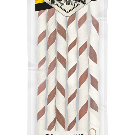 Dog Chews Stick Twist Beef M 6stk
