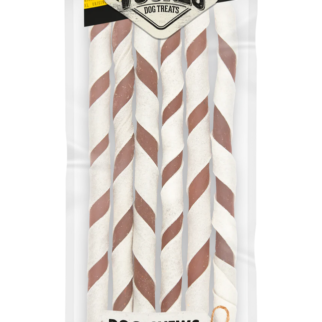 Dog Chews Stick Twist Beef M 6stk
