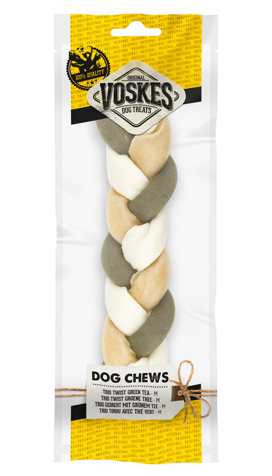Dog Chews Trio Twist Green Tea M