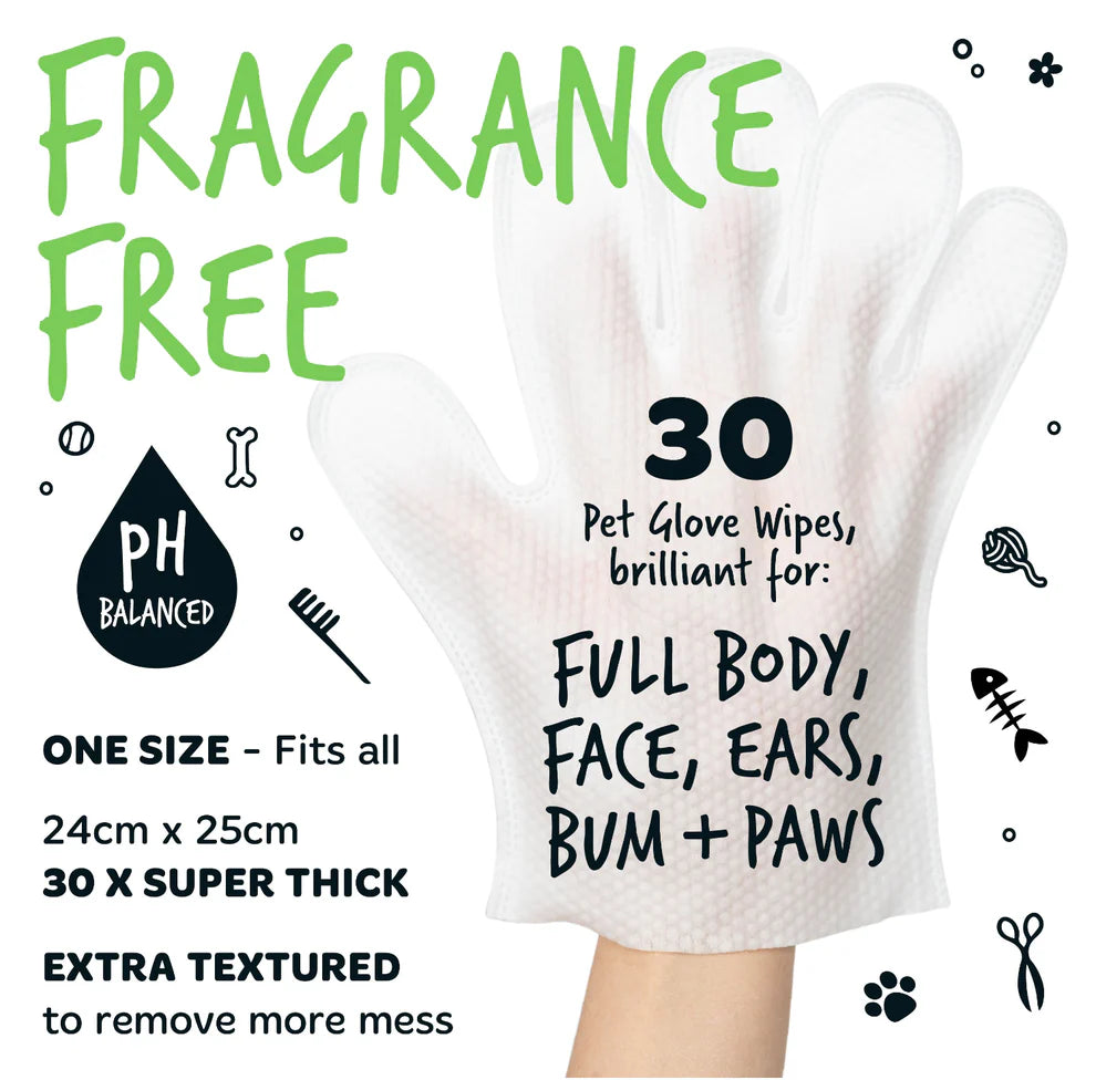 Pet Glove Wipes | Hreinsiþurrkur (30stk í pakka)