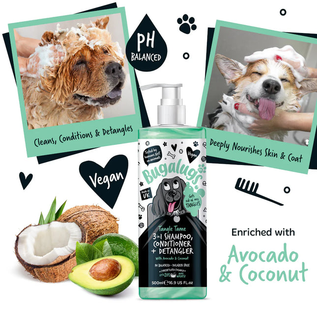 Tangle Tame | 3in1 Sjampó, næring og flækjueyðir - Avokadó og Kókos