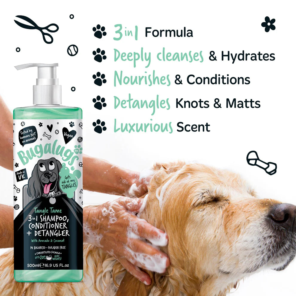 Tangle Tame | 3in1 Sjampó, næring og flækjueyðir - Avokadó og Kókos
