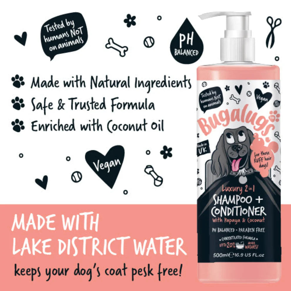 Luxory 2in1 Shampoo + Conditioner | Lúxus Sjampó og næring - Papaya & Coconut