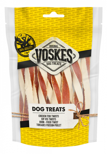 Dog Treats Chicken Fish Twists 100gr